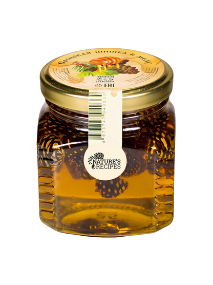 Honey with pine cone