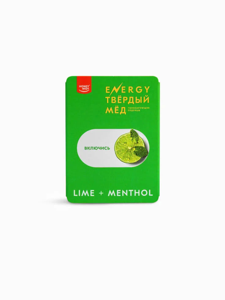Energy Lime + Menthol – Natural Honey Drops